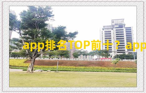 app排名TOP前十？app排名前100